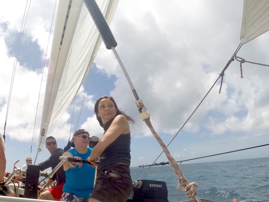 Annette White America's Cup Sailing in the caribbean's St. Maarten