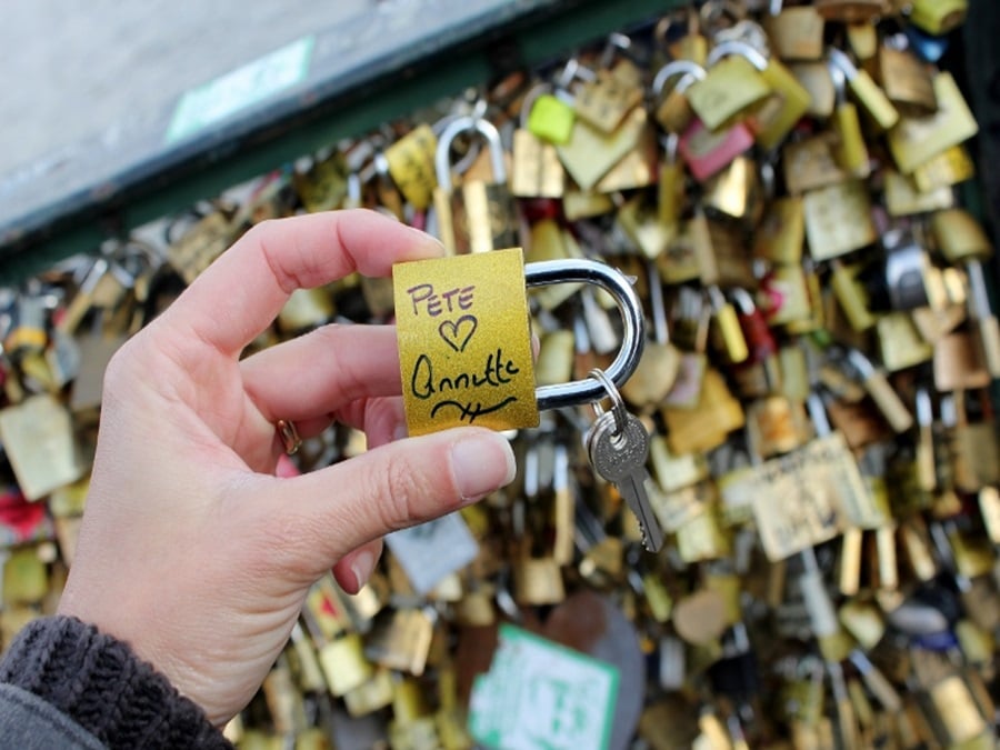 pont de arts bridge love lock