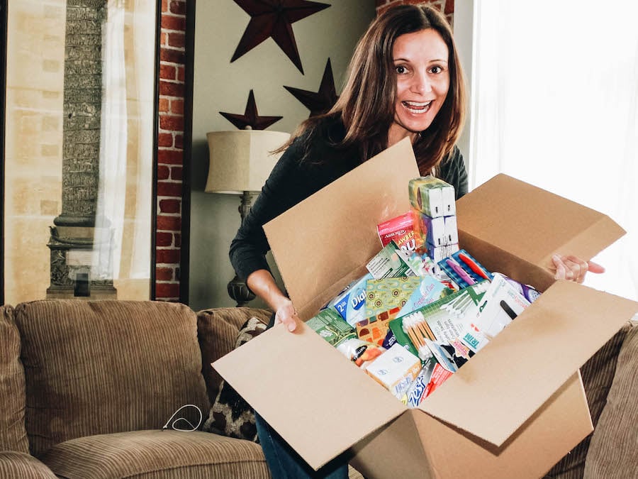 Annette White sending Military Care Package